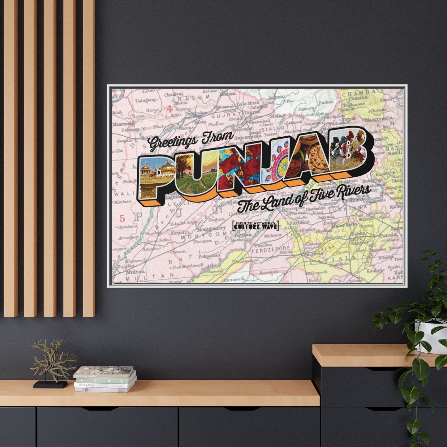 Greetings Framed Canvas Art