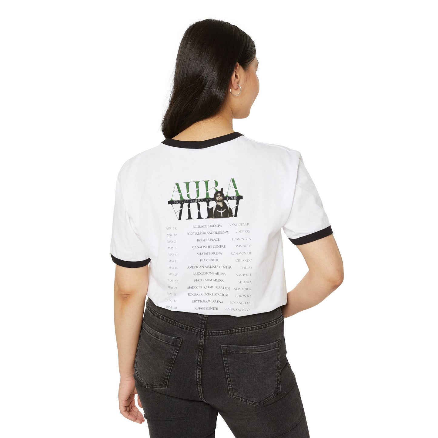 Diljit Dosanjh Aura Tour Limited Edition Retrowave Unisex Ringer T-Shirt