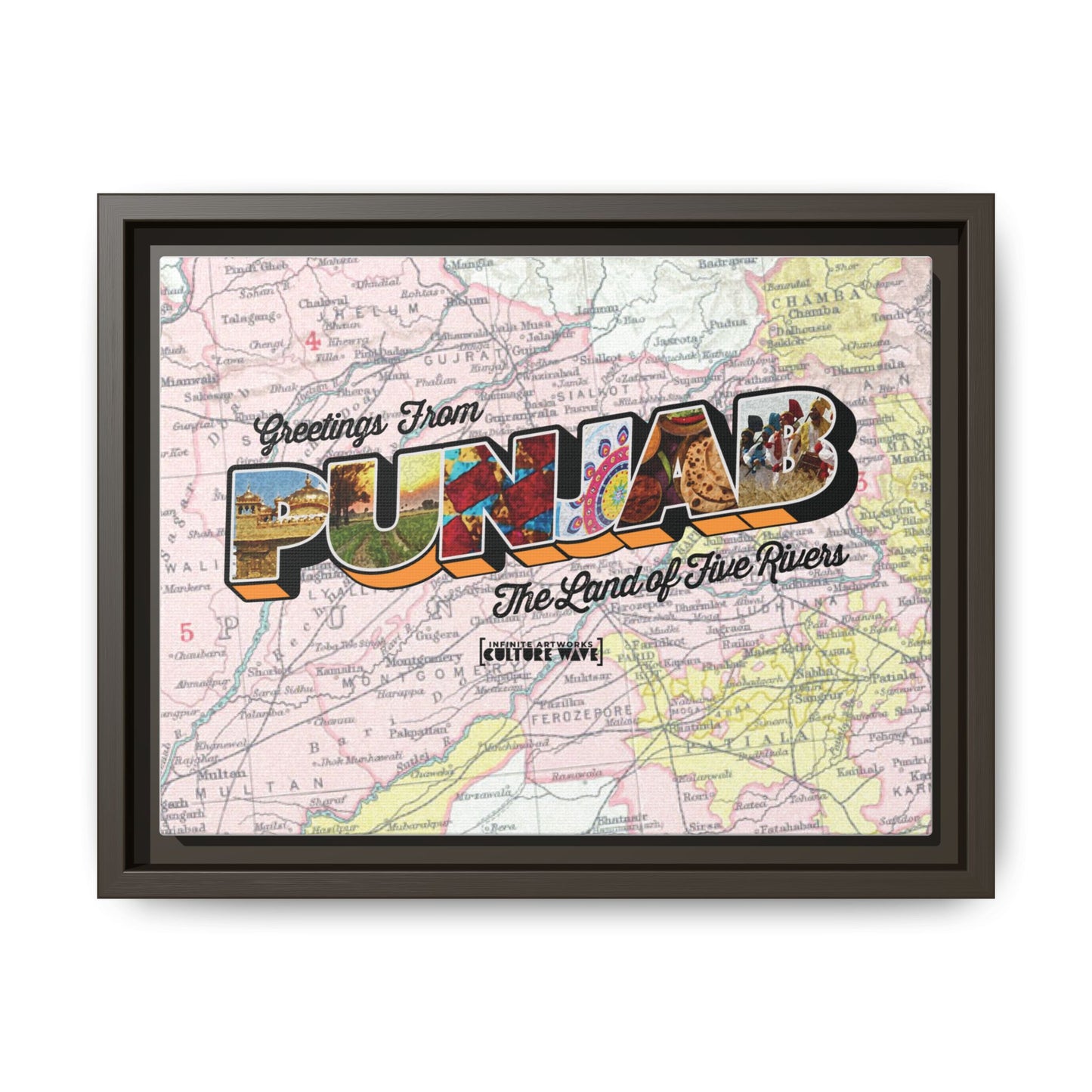 Homeland Greetings - Framed Canvas Art