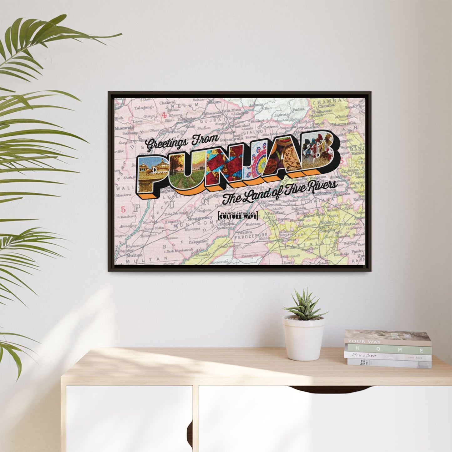 Homeland Greetings - Framed Canvas Art