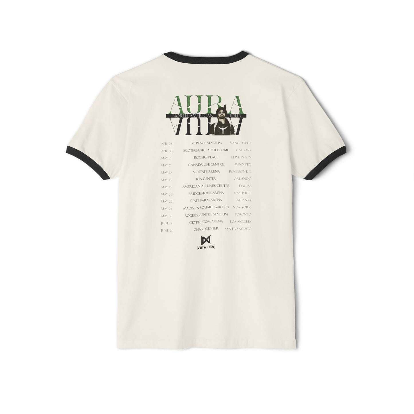 Diljit Dosanjh Aura Tour Limited Edition Retrowave Unisex Ringer T-Shirt