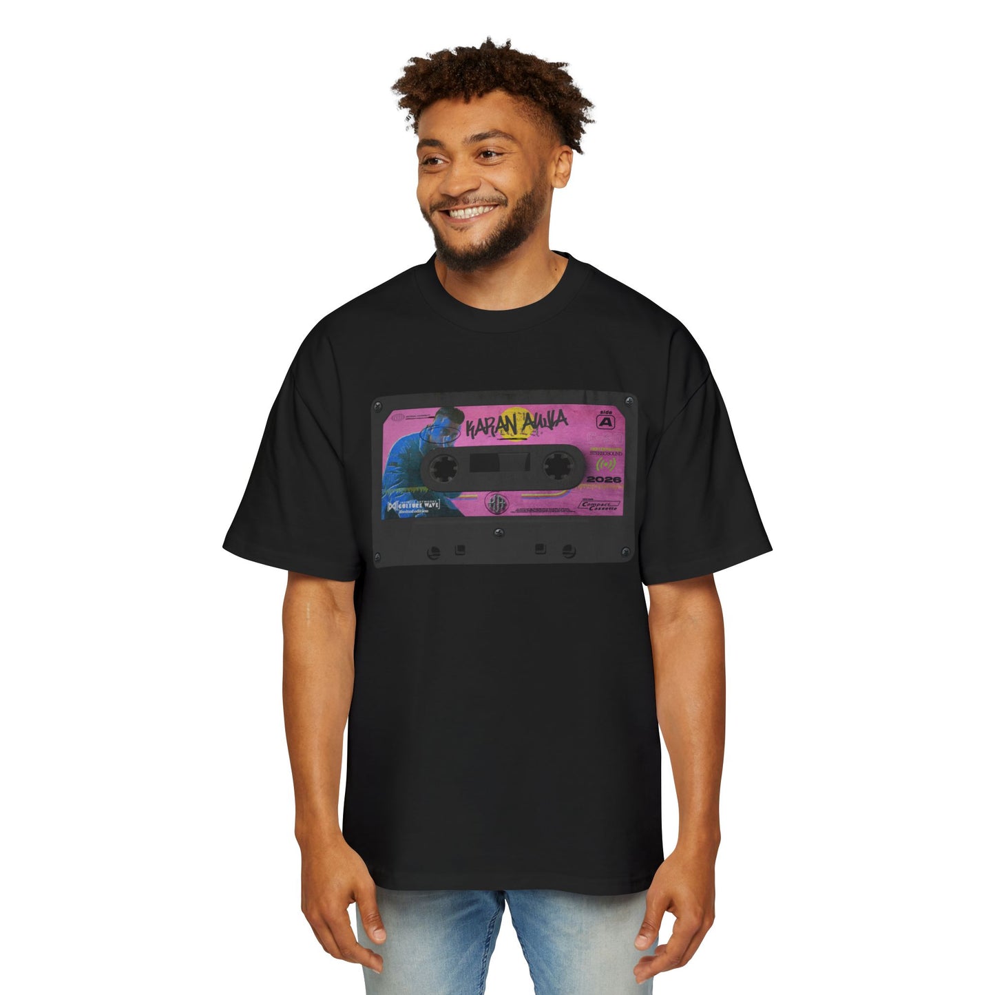 Karan Aujla Retrowave Oversized Tee
