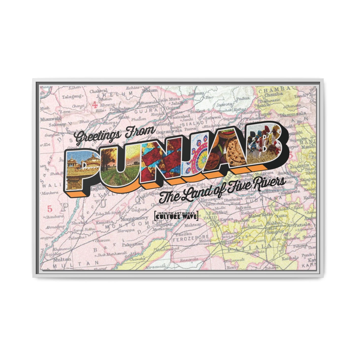 Homeland Greetings - Framed Canvas Art