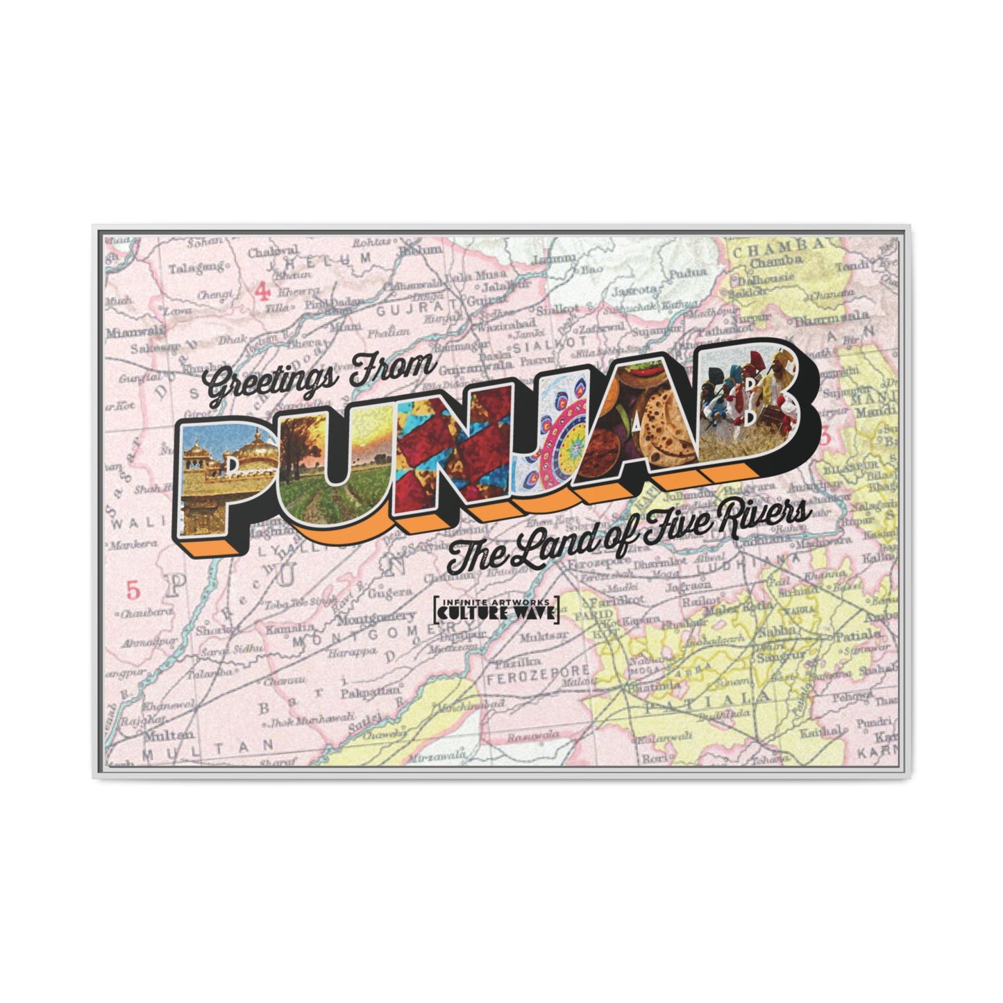 Homeland Greetings - Framed Canvas Art