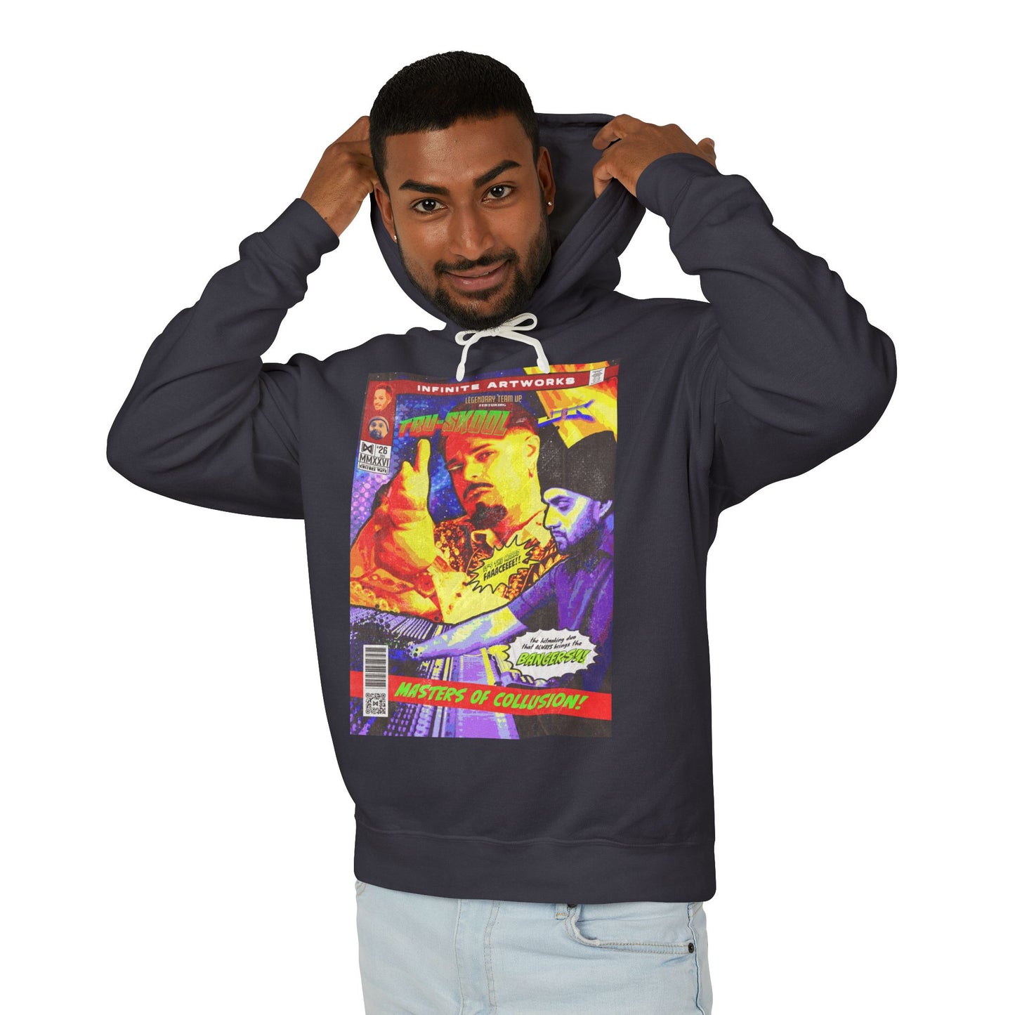 JK x Tru-Skool - Comic Tribute Unisex Lightweight Hooded Sweatshirt