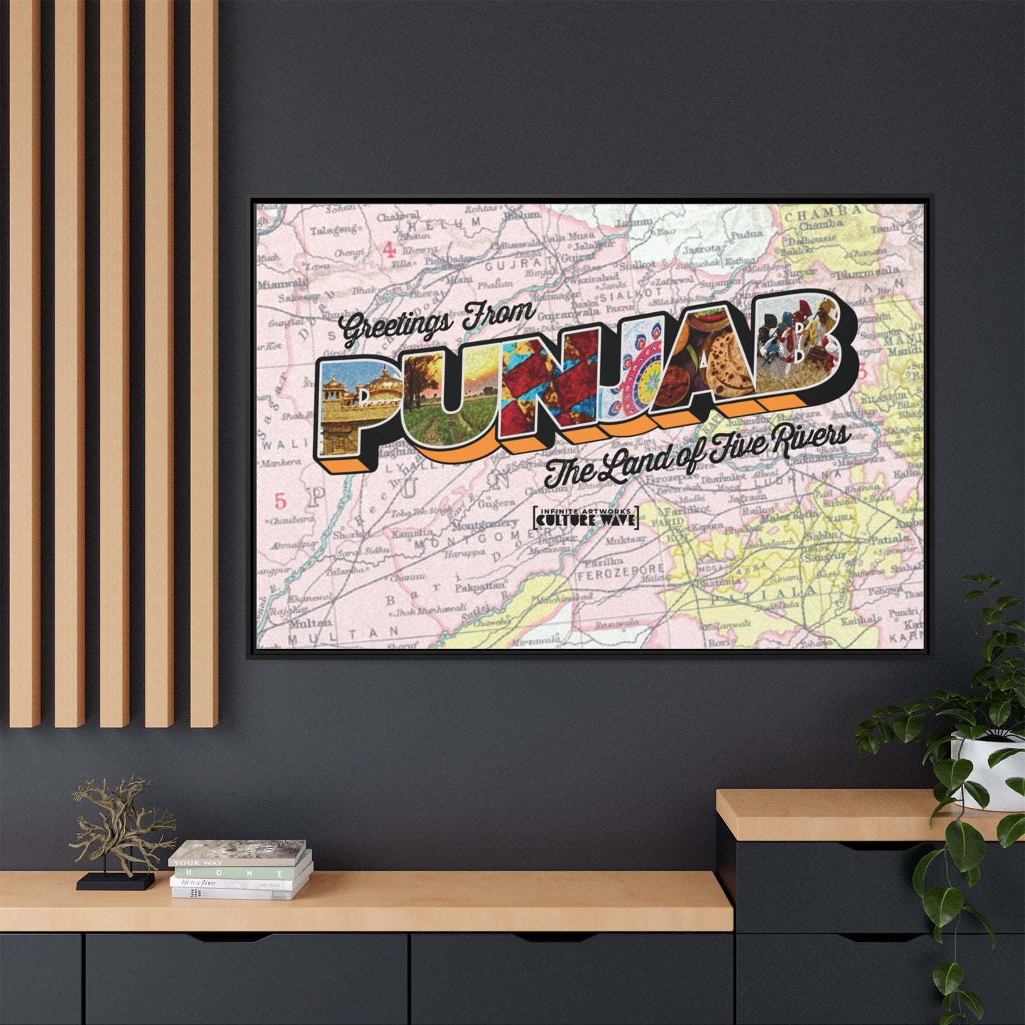 Homeland Greetings - Framed Canvas Art