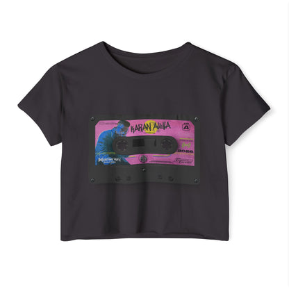 Karan Aujla Retrowave Festival Crop Top