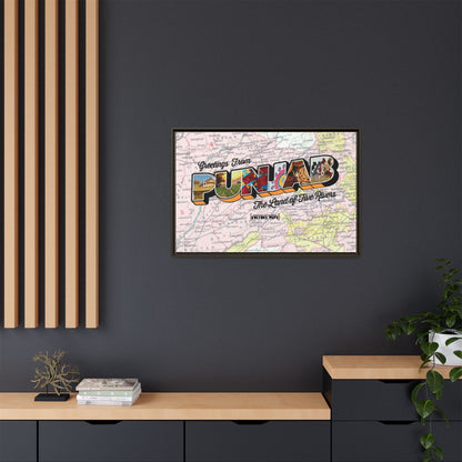 Homeland Greetings - Framed Canvas Art