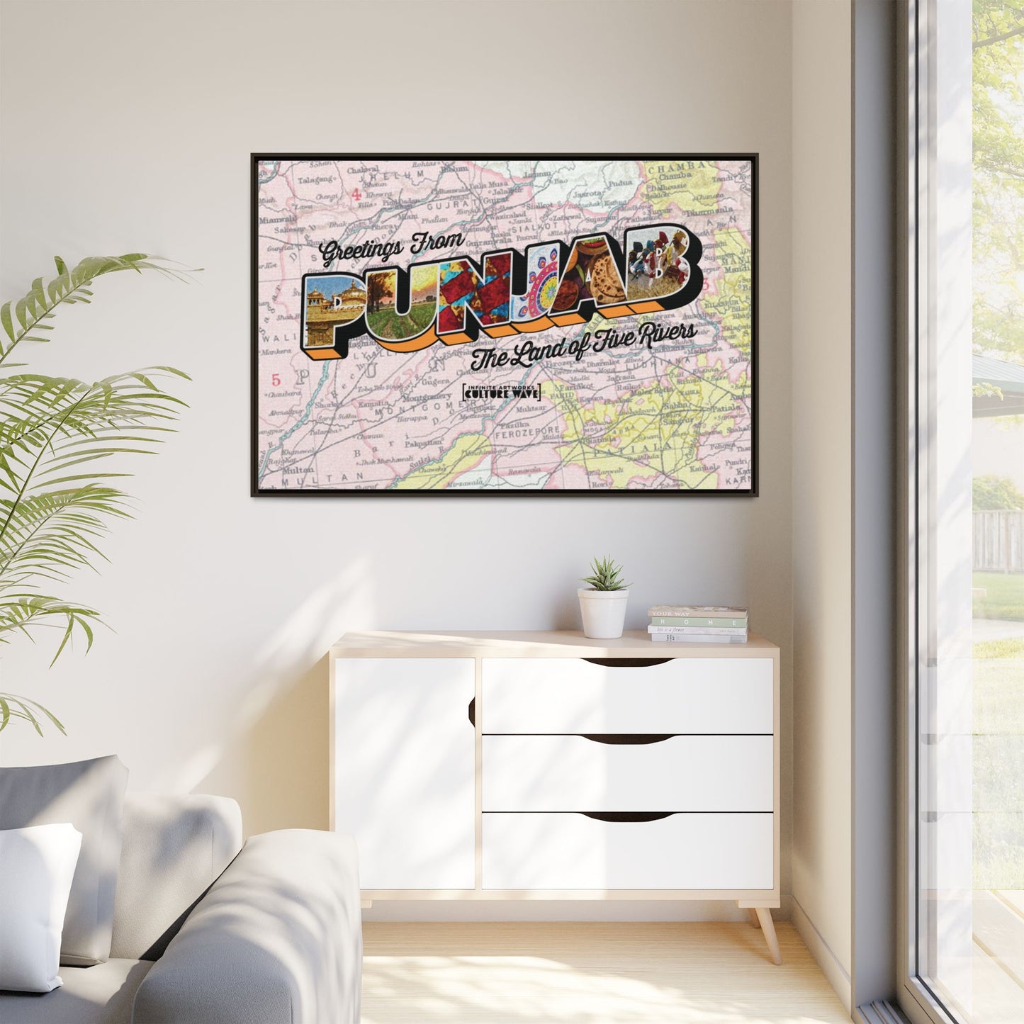 Homeland Greetings - Framed Canvas Art