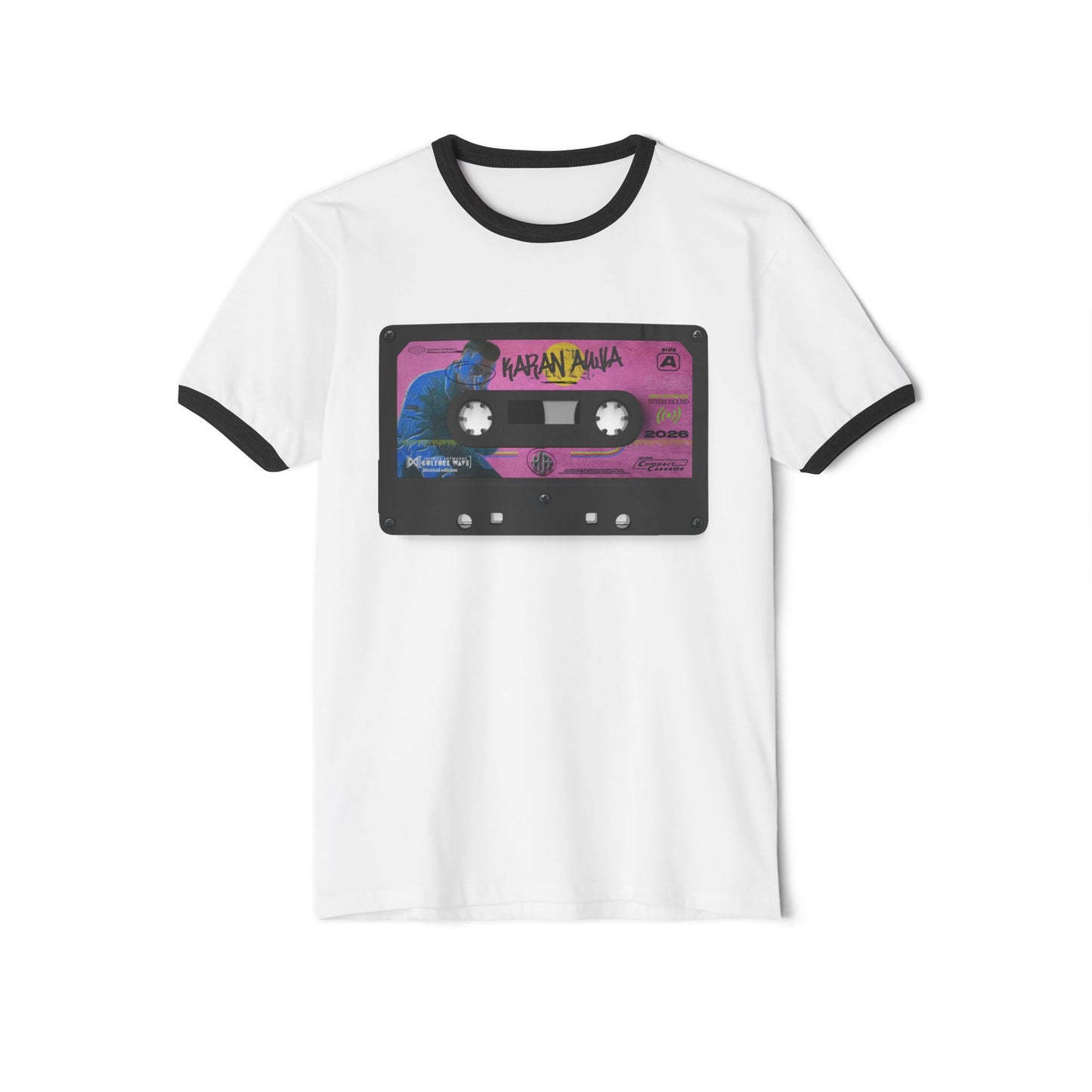 Karan Aujla Retrowave Unisex Ringer T-Shirt