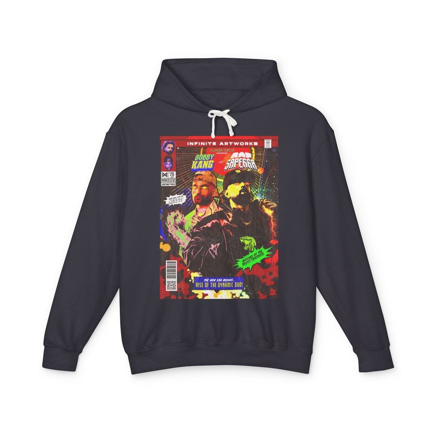 Raf x Bobby - Comic Tribute Unisex Lightweight Hooded Sweatshirt