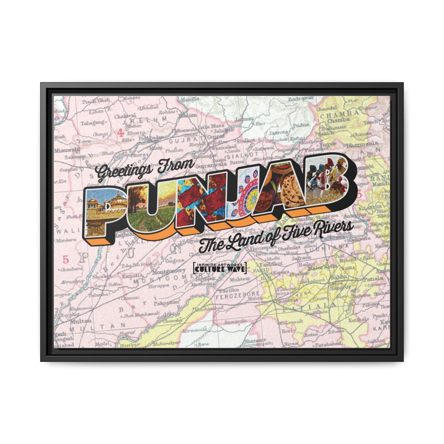 Homeland Greetings - Framed Canvas Art