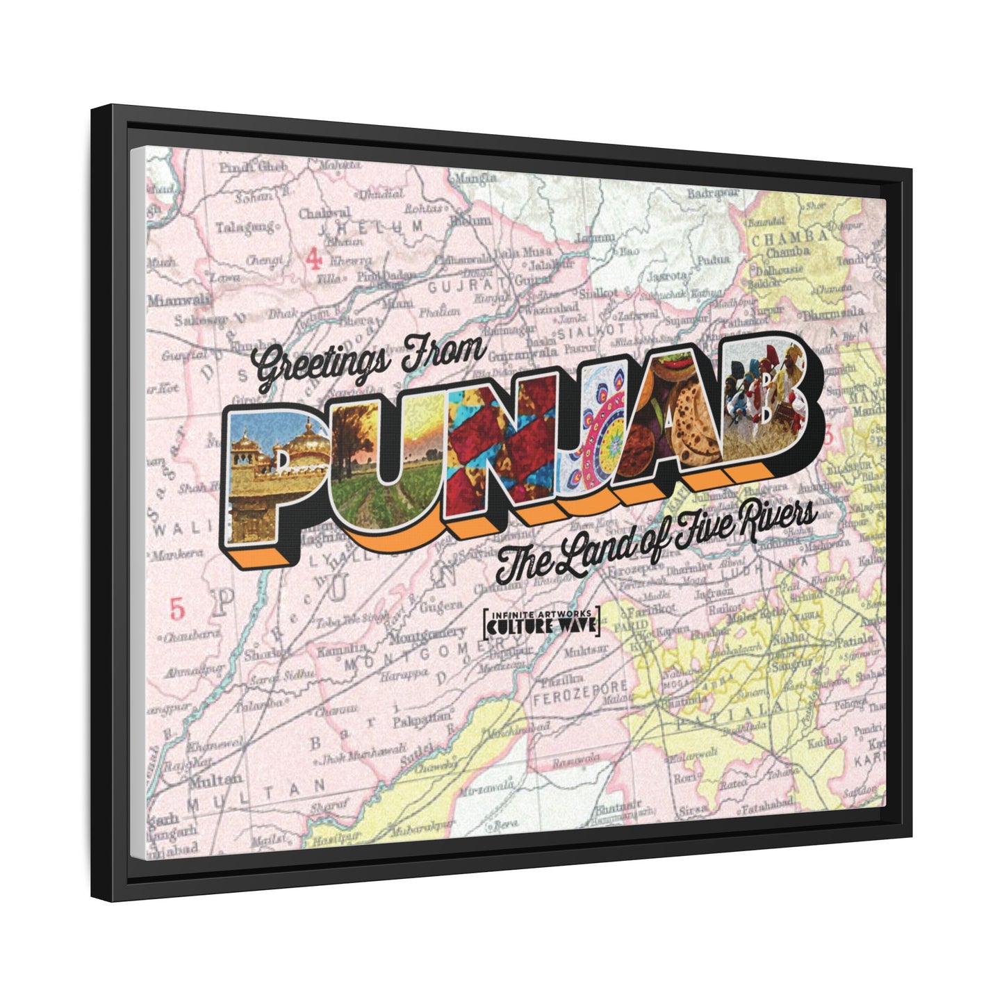 Homeland Greetings - Framed Canvas Art
