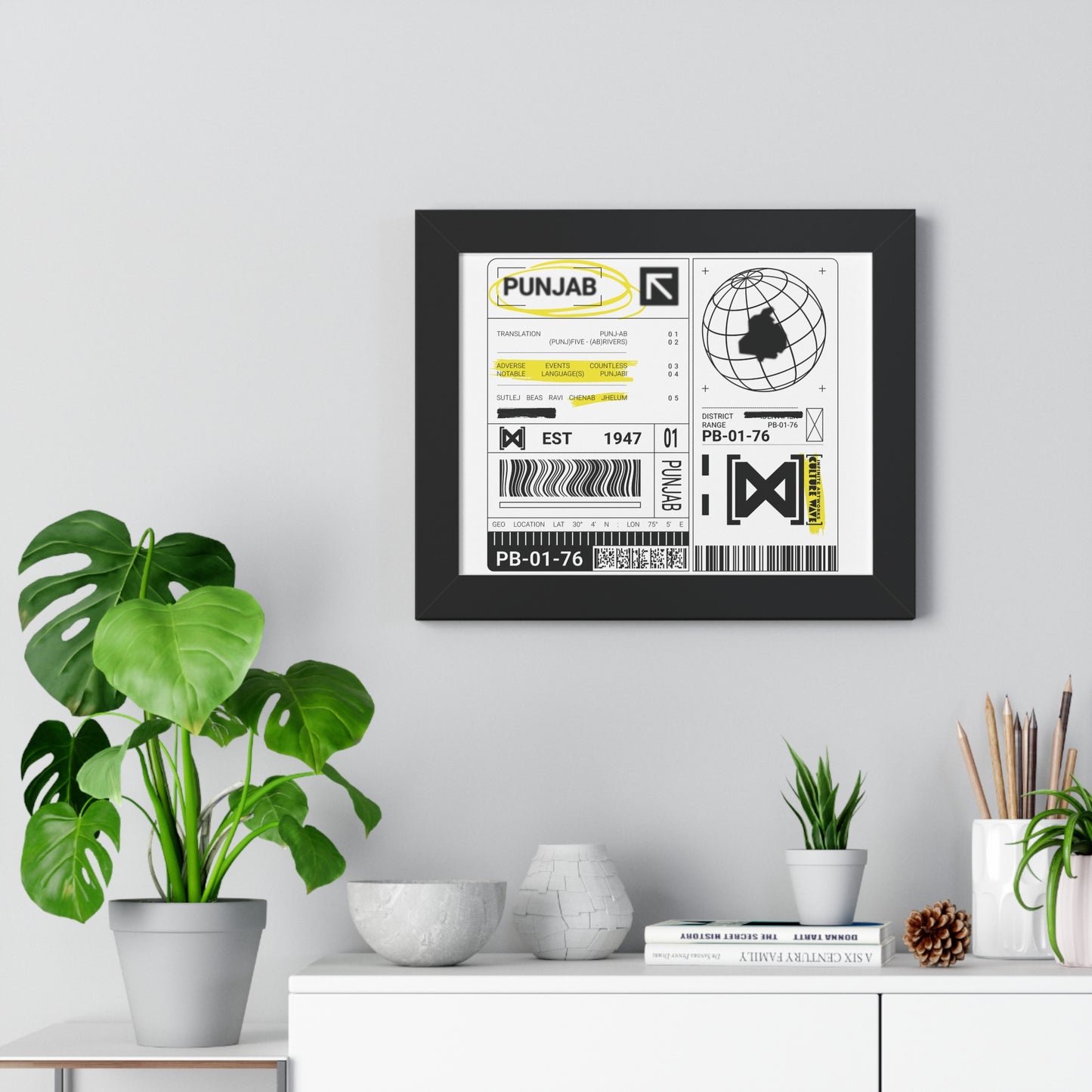 Origin Label - Framed Horizontal Poster