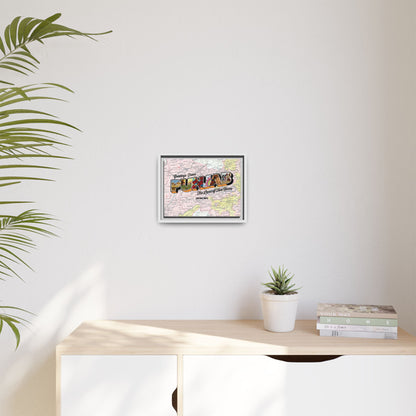Homeland Greetings - Framed Canvas Art