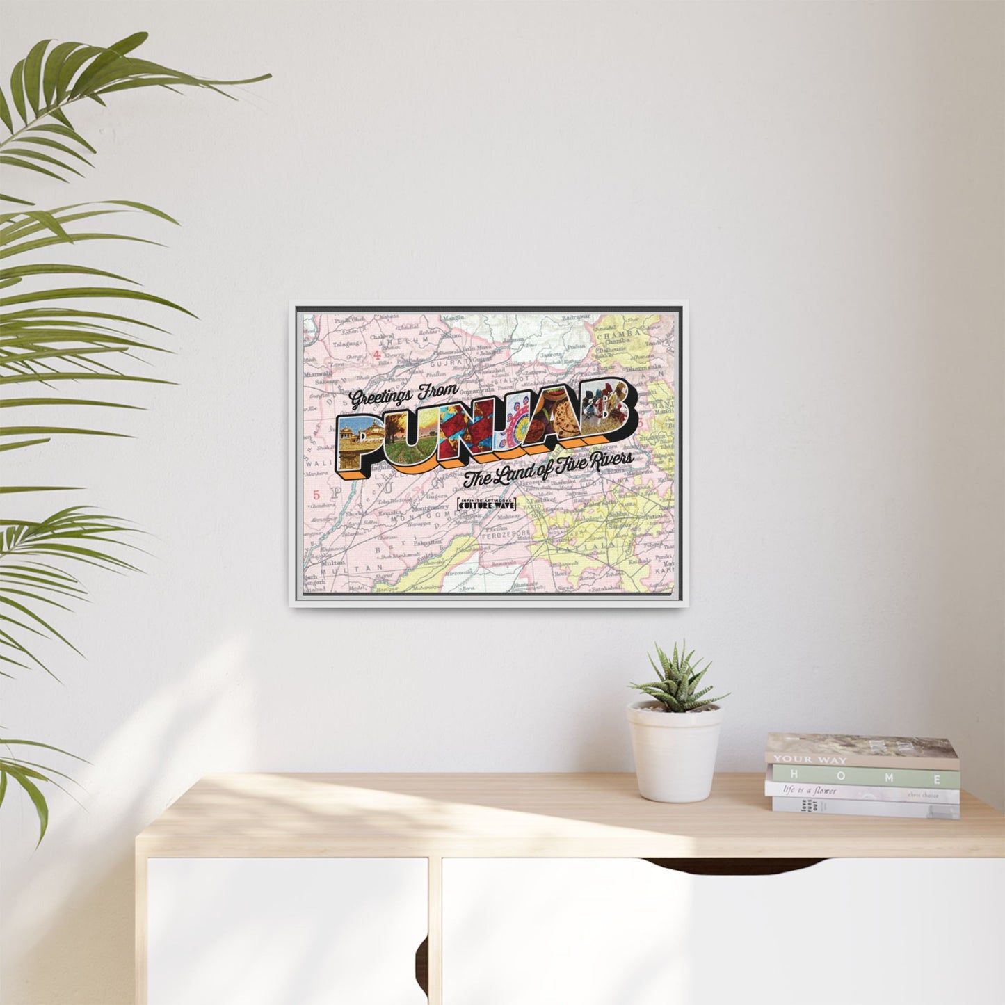 Homeland Greetings - Framed Canvas Art