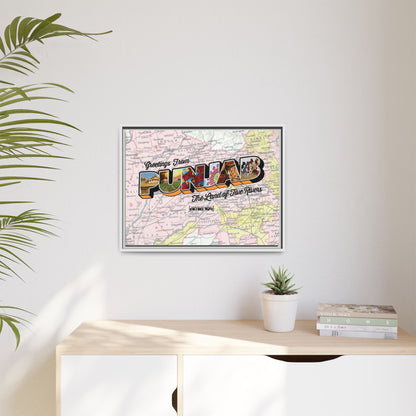 Homeland Greetings - Framed Canvas Art