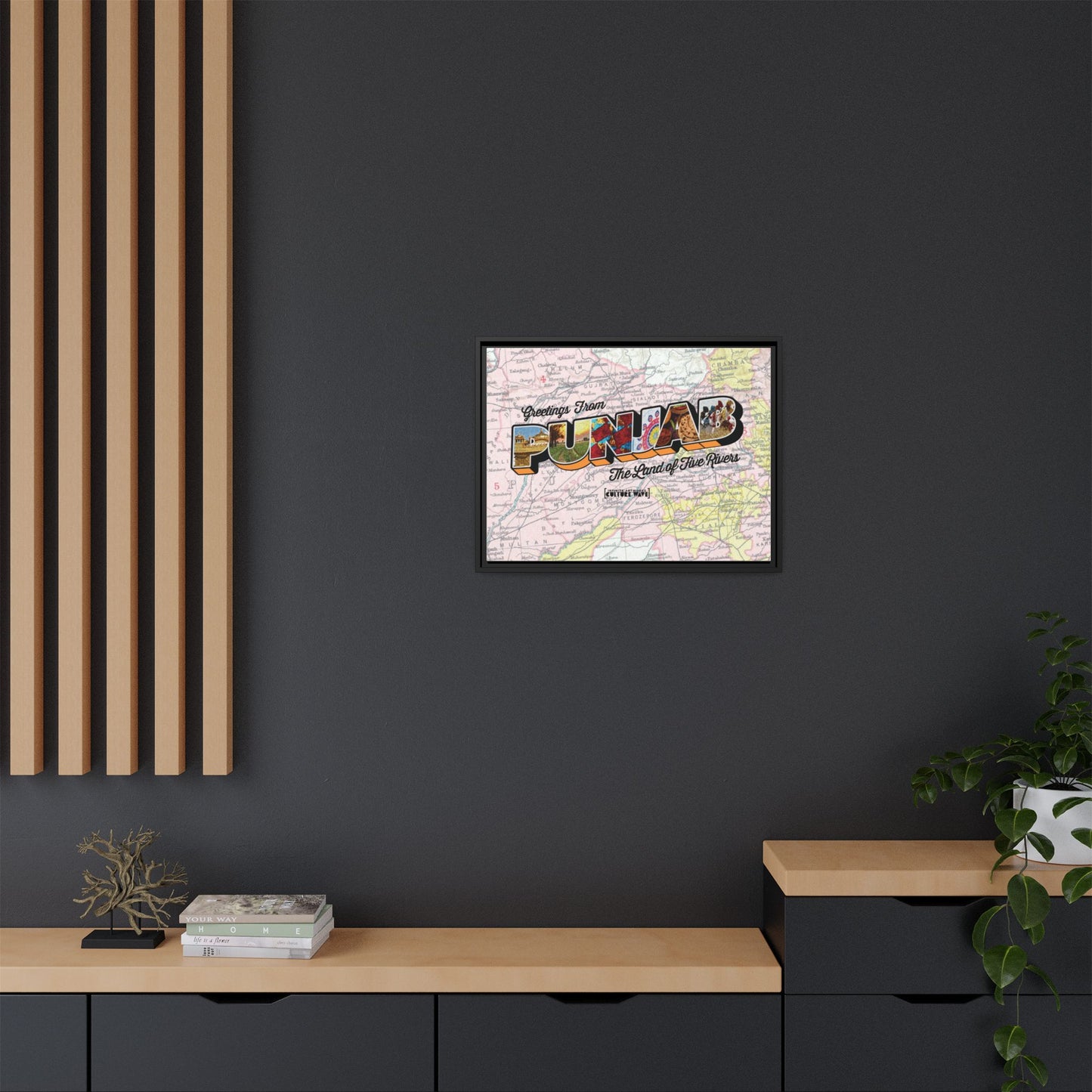 Homeland Greetings - Framed Canvas Art