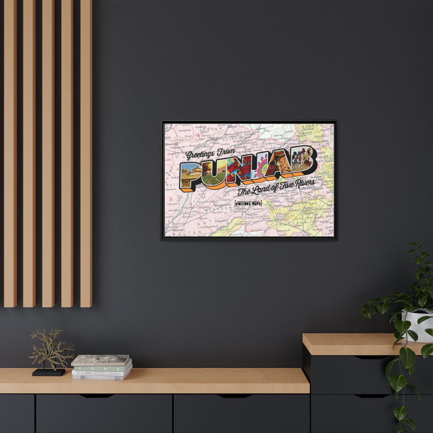 Homeland Greetings - Framed Canvas Art