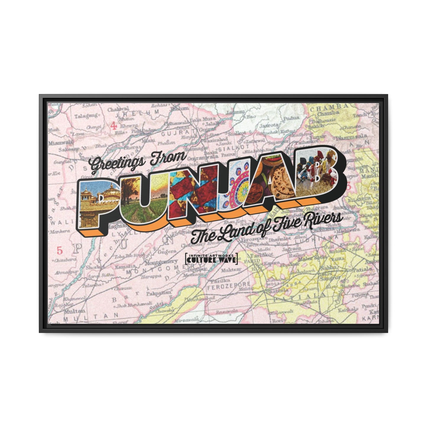 Homeland Greetings - Framed Canvas Art