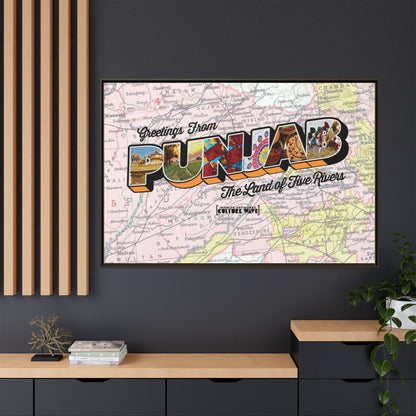 Homeland Greetings - Framed Canvas Art