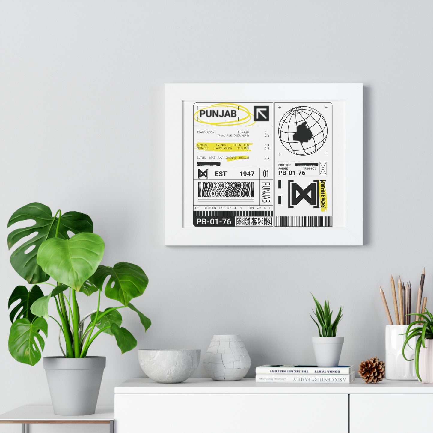 Origin Label - Framed Horizontal Poster