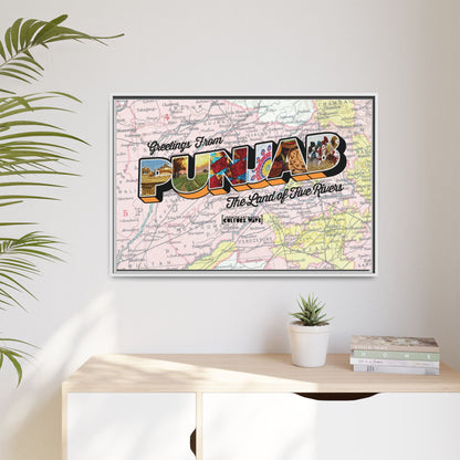 Homeland Greetings - Framed Canvas Art