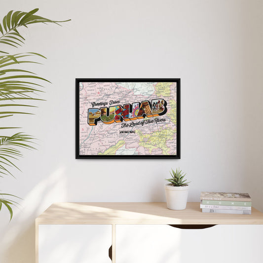Homeland Greetings - Framed Canvas Art