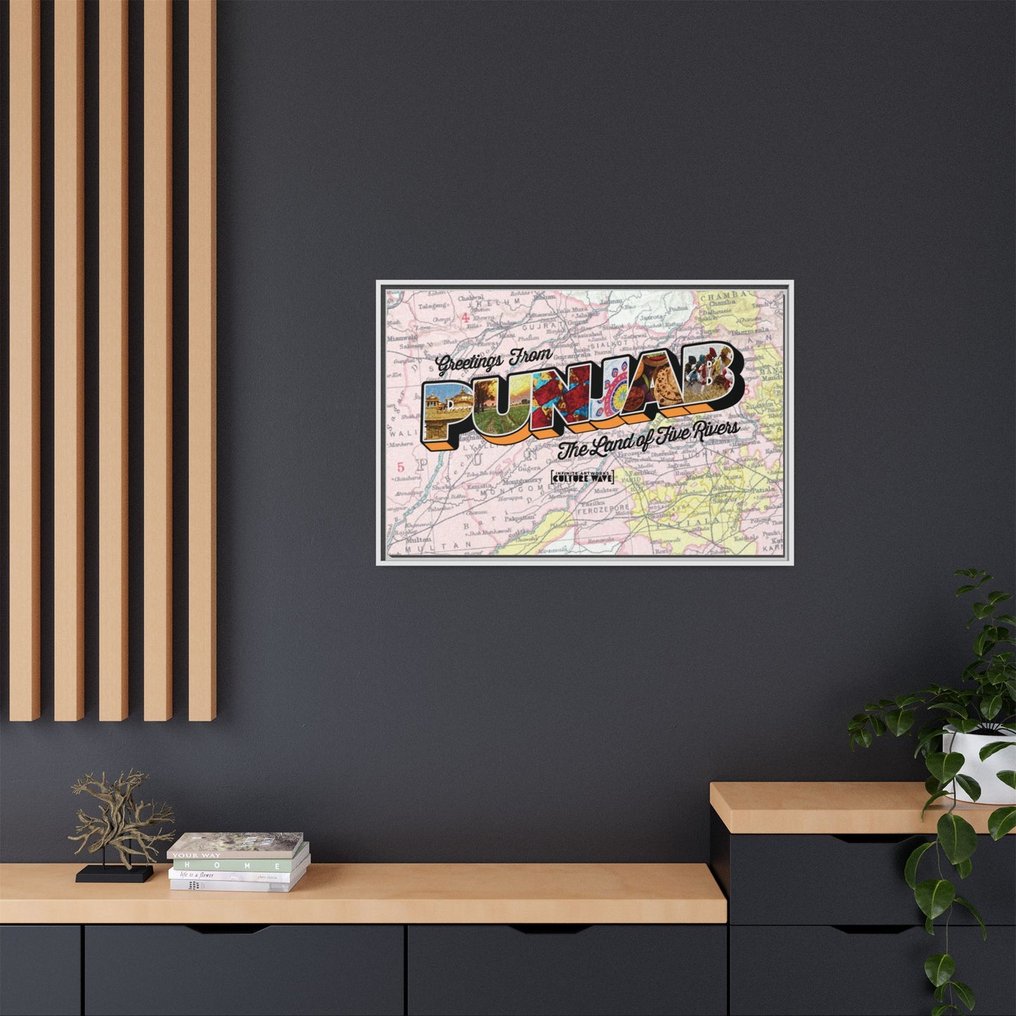 Homeland Greetings - Framed Canvas Art