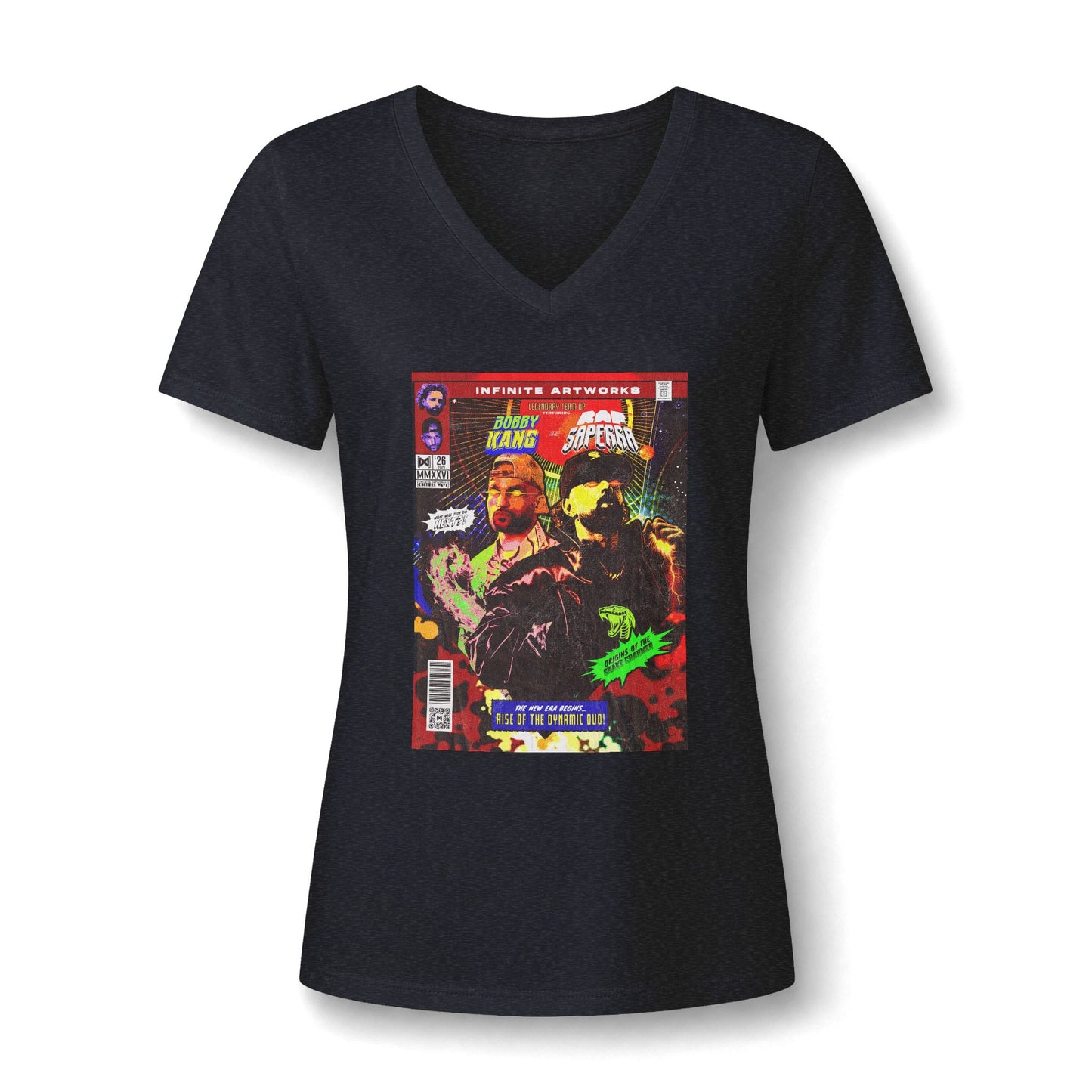 Raf x Bobby - Comic Tribute Women's V-Neck Tee