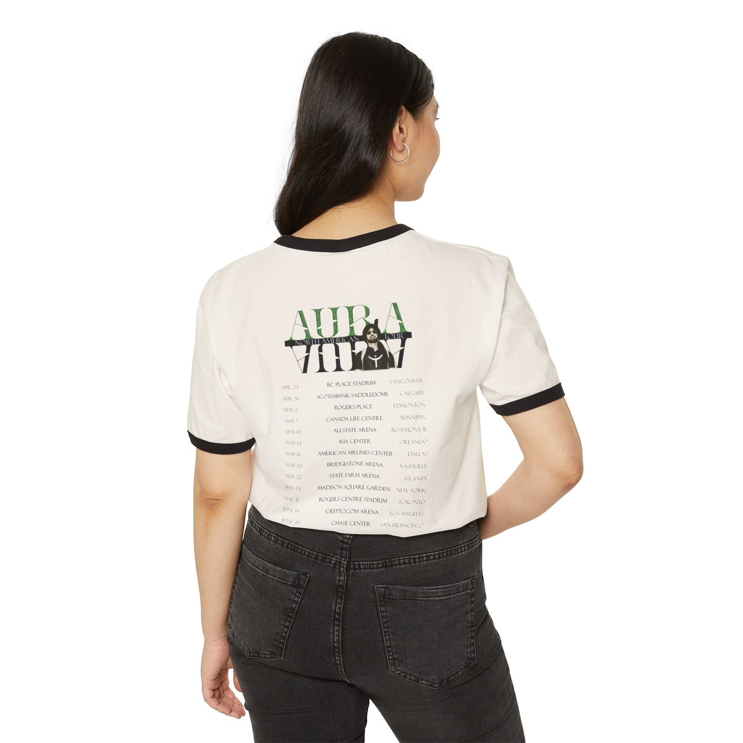Diljit Dosanjh Aura Tour Limited Edition Retrowave Unisex Ringer T-Shirt