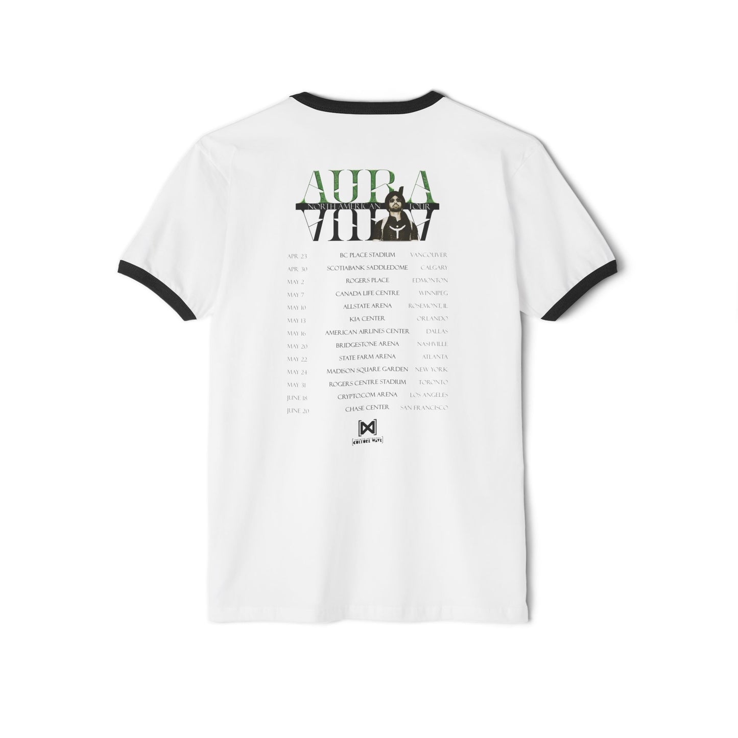 Diljit Dosanjh Aura Tour Limited Edition Retrowave Unisex Ringer T-Shirt