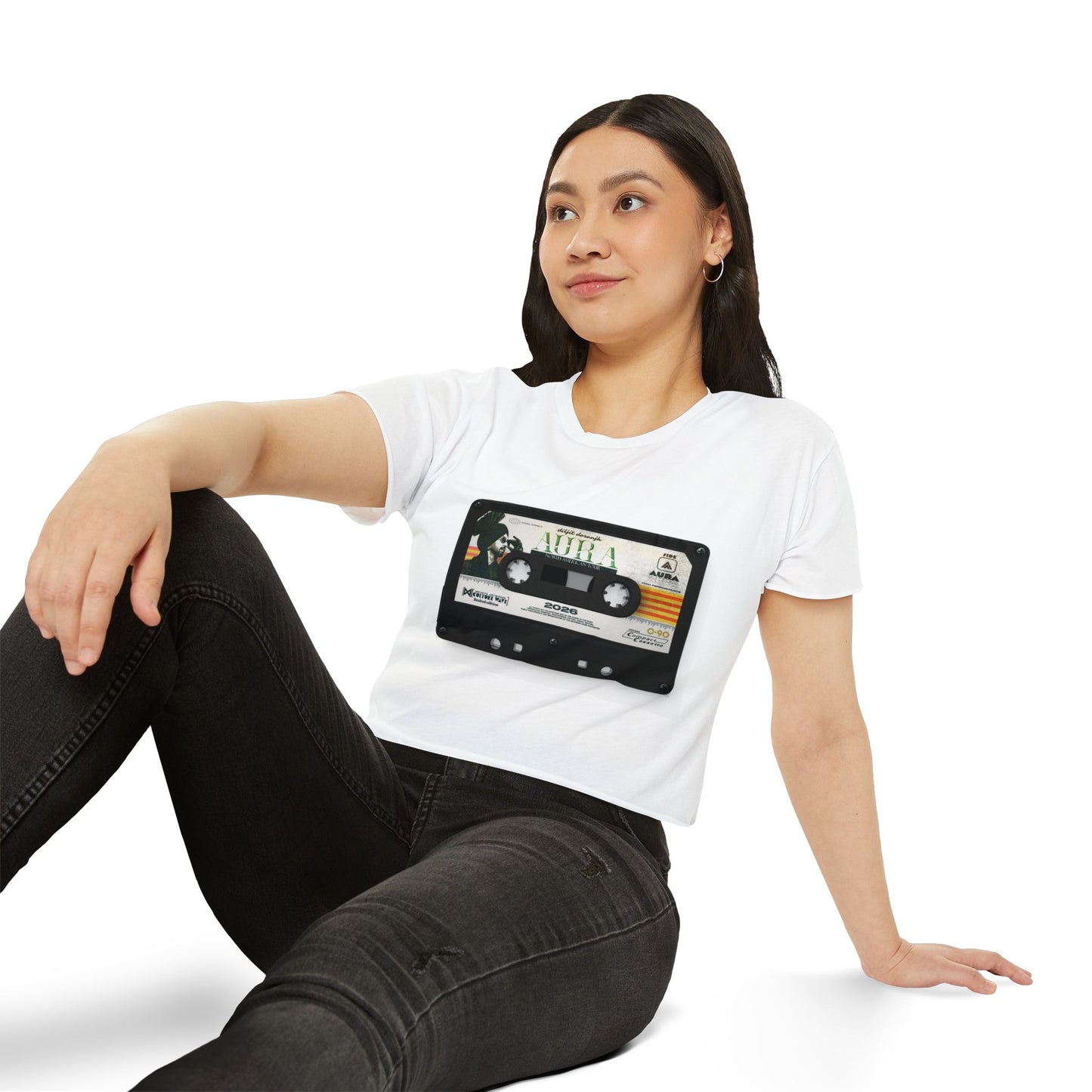 Diljit Dosanjh Aura Tour Limited Edition Retrowave Women's Crop Top
