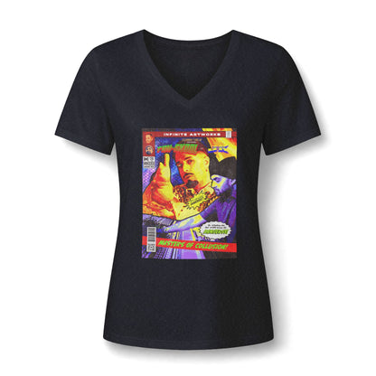 JK x Tru-Skool - Comic Tribute Women's V-Neck Tee