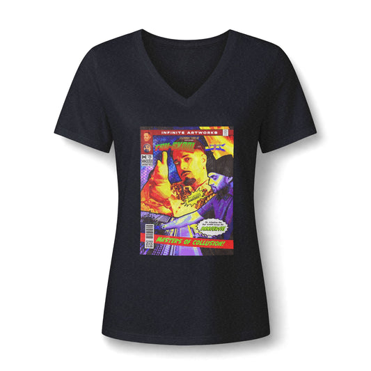 JK x Tru-Skool - Comic Tribute Women's V-Neck Tee