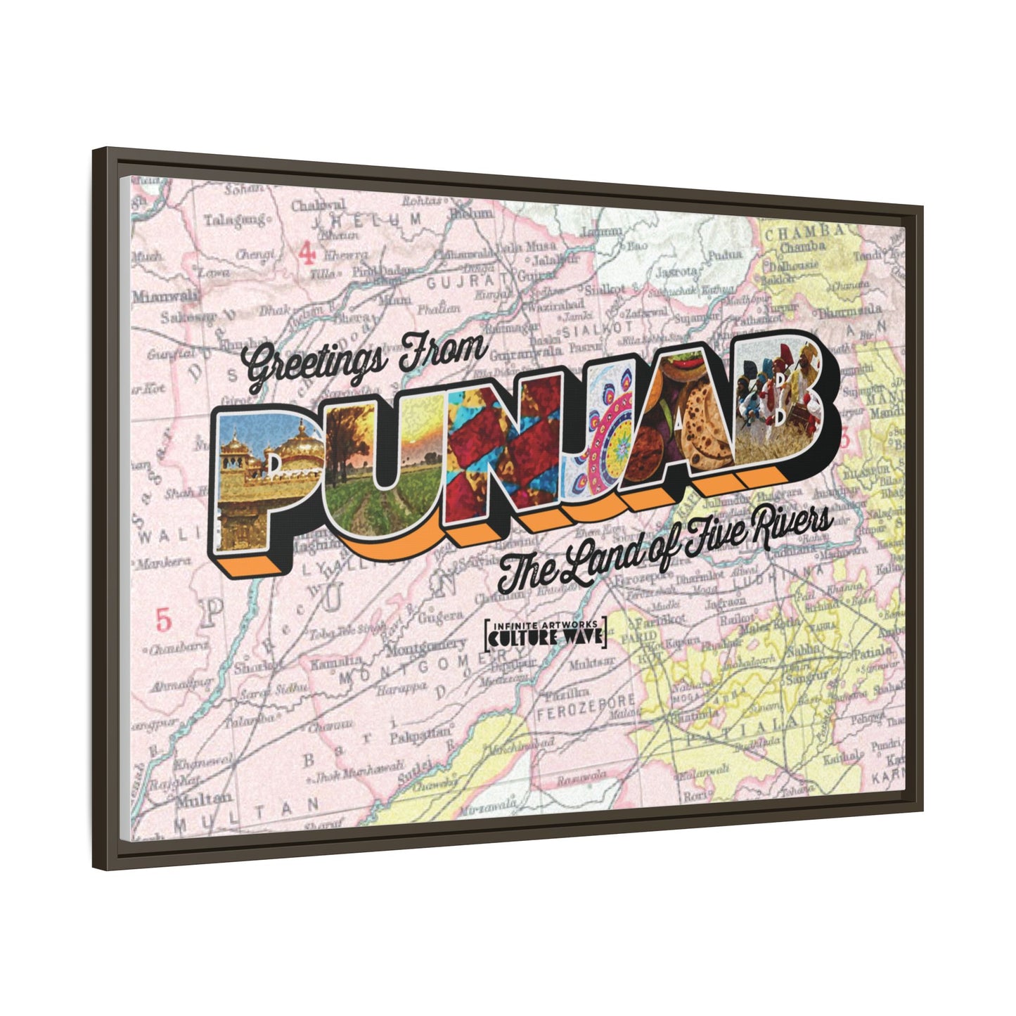 Homeland Greetings - Framed Canvas Art