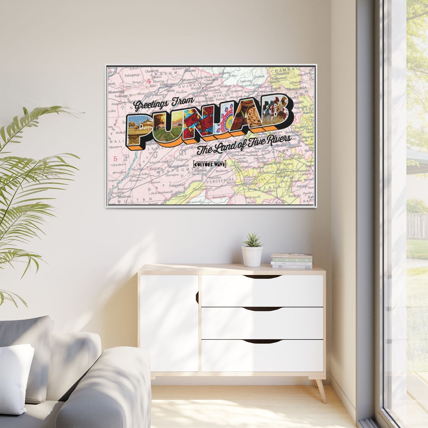 Homeland Greetings - Framed Canvas Art