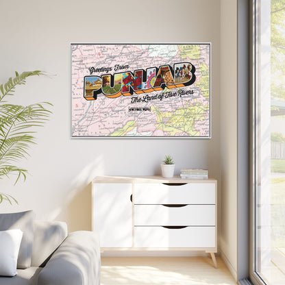 Homeland Greetings - Framed Canvas Art