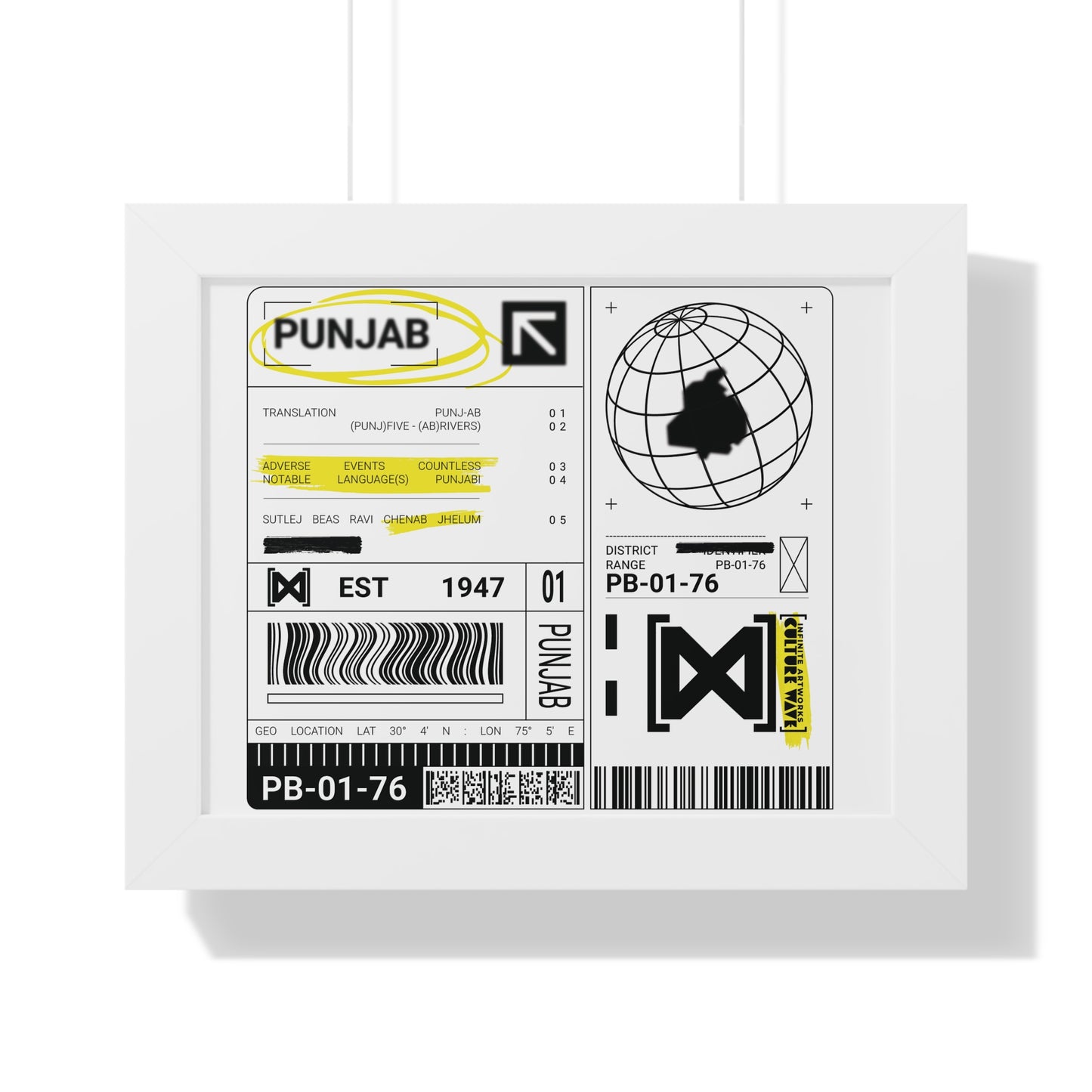 Origin Label - Framed Horizontal Poster