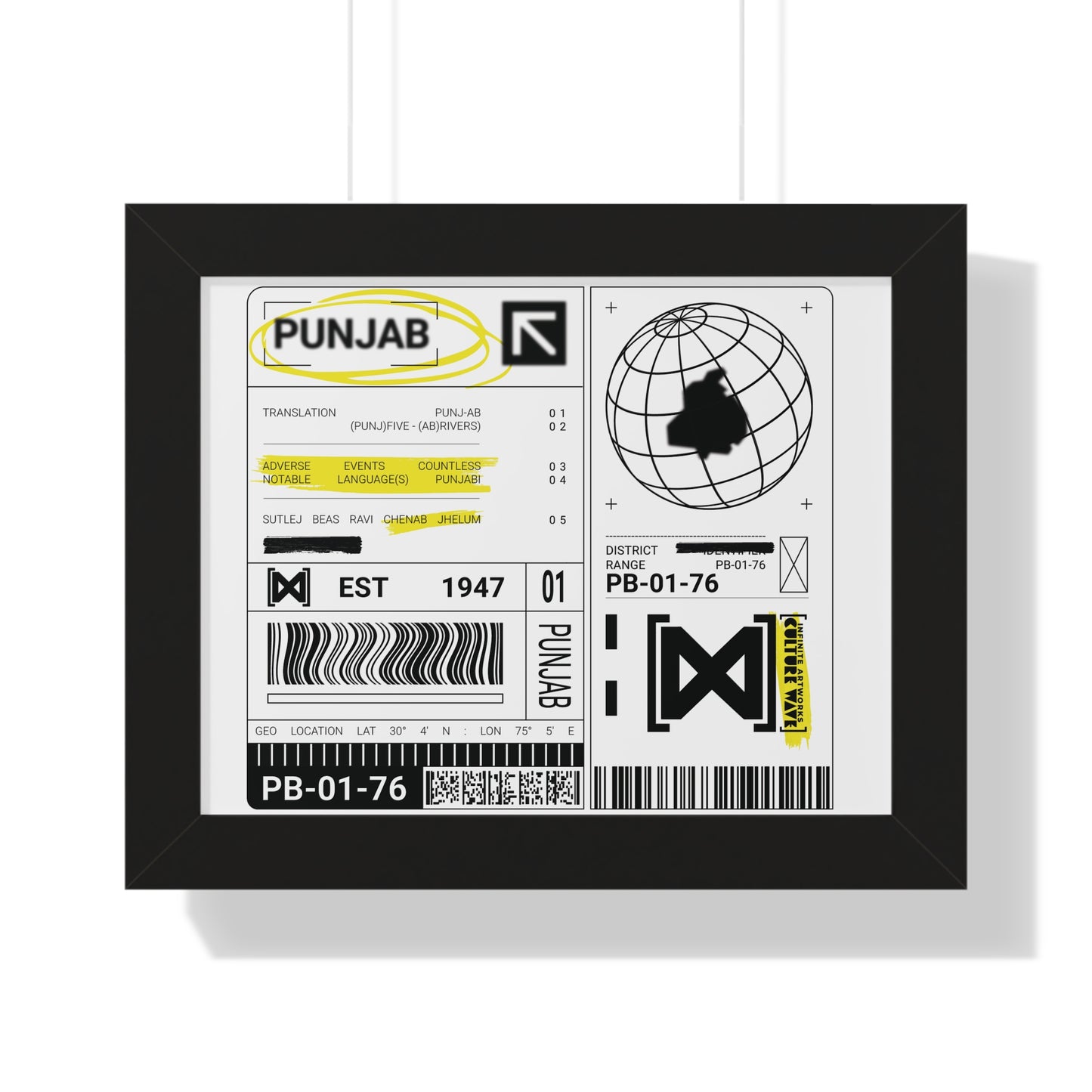 Origin Label - Framed Horizontal Poster