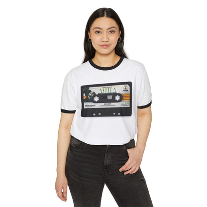 Diljit Dosanjh Aura Tour Limited Edition Retrowave Unisex Ringer T-Shirt