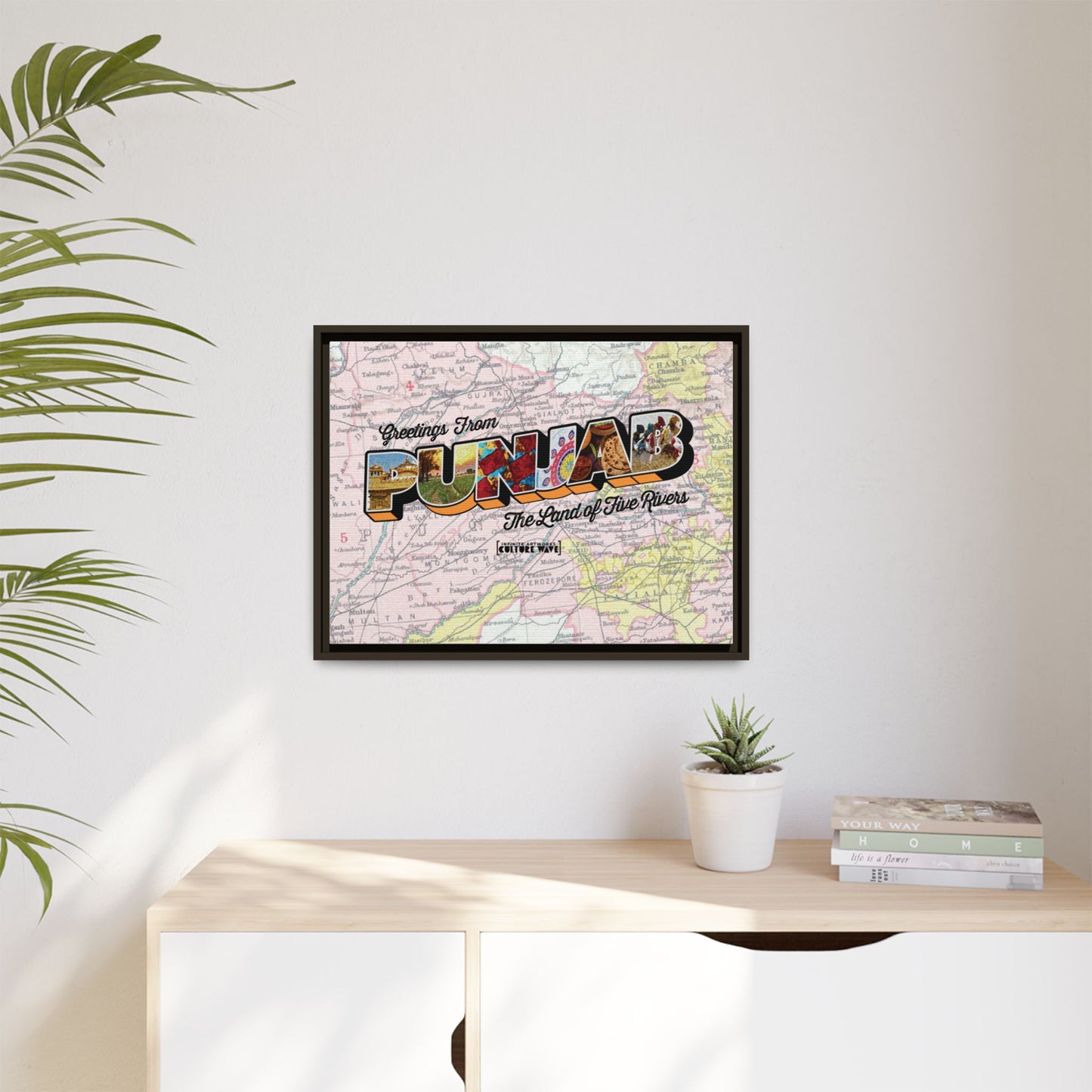 Homeland Greetings - Framed Canvas Art