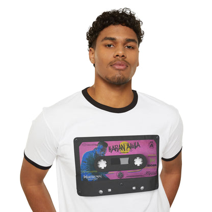 Karan Aujla Retrowave Unisex Ringer T-Shirt
