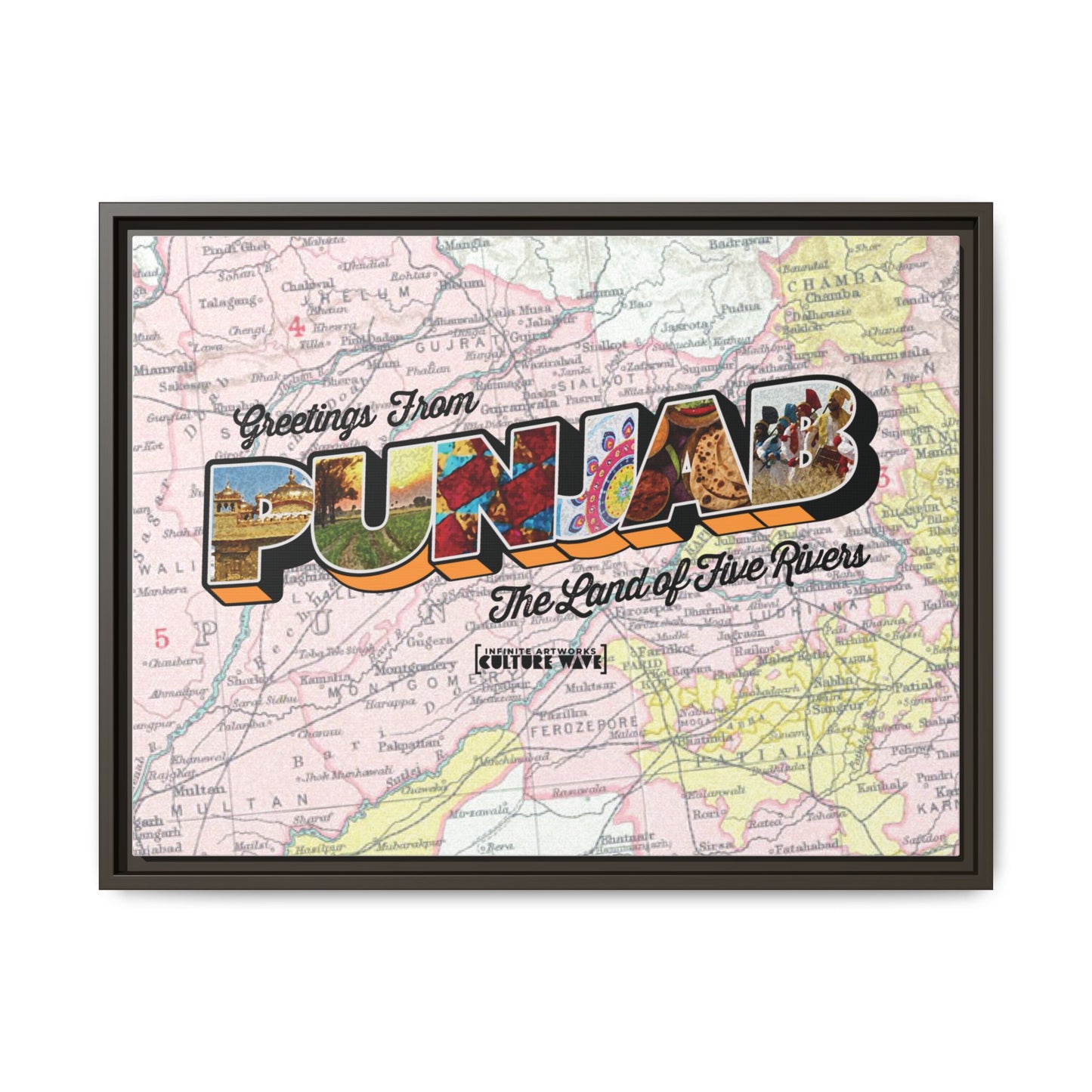 Homeland Greetings - Framed Canvas Art