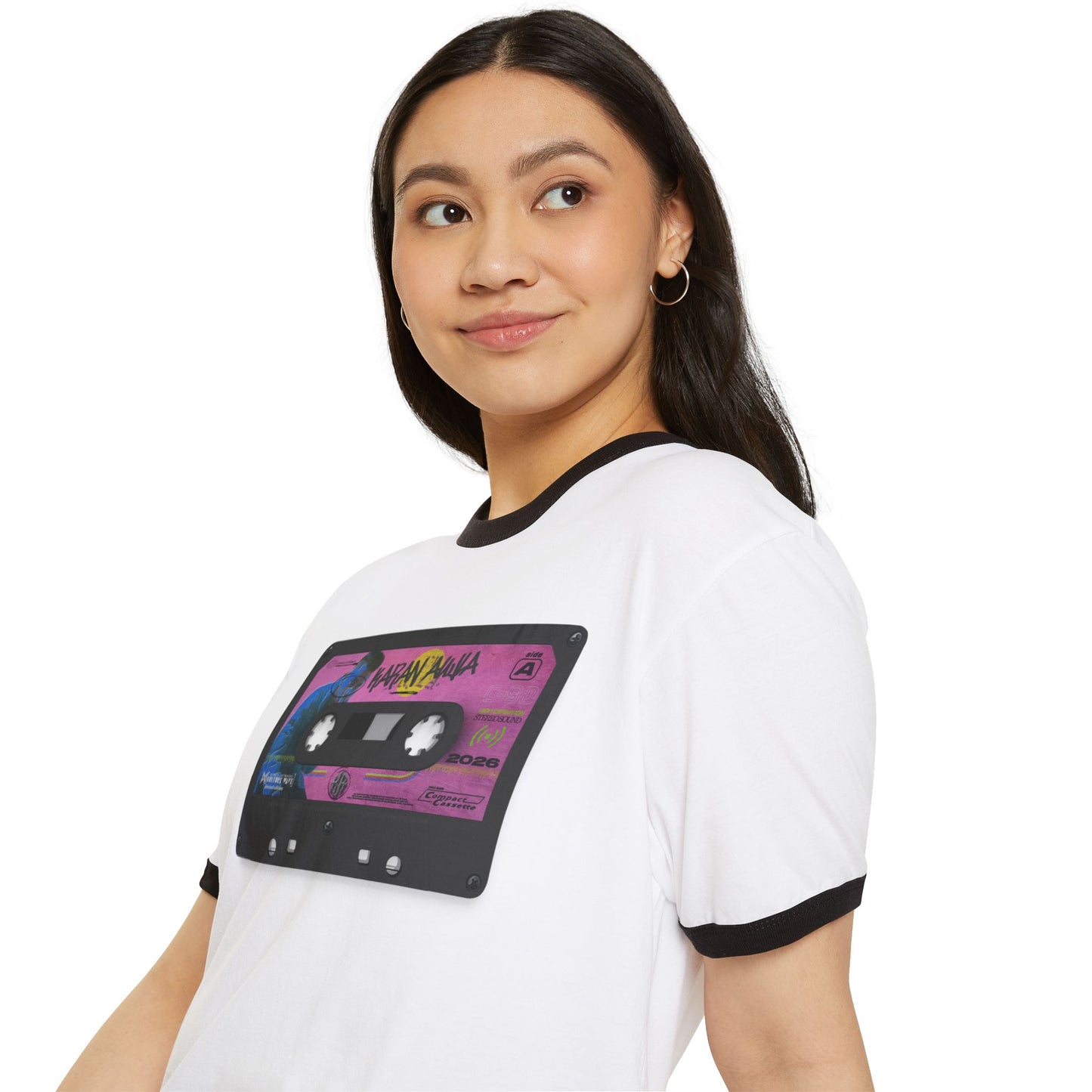 Karan Aujla Retrowave Unisex Ringer T-Shirt